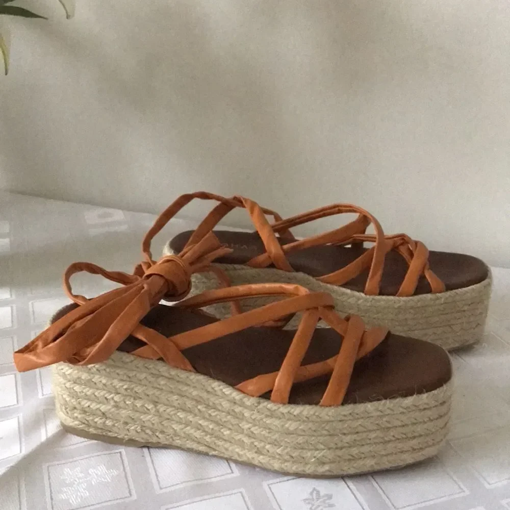 Anthropologie x Alohas Paw Paw Sprits Platform  Sandals size 37